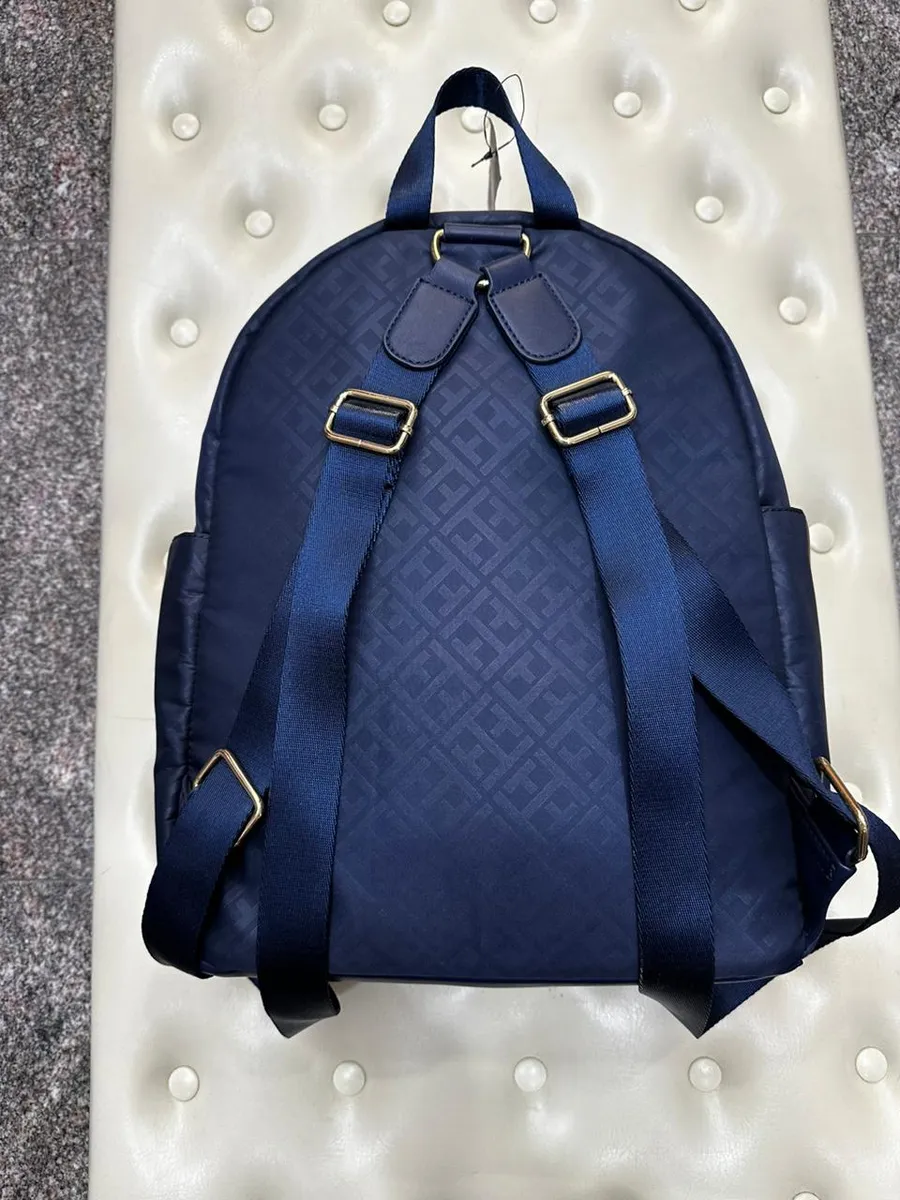 Mochila Tommy Hilfiger 36x30 cm Azul Listrada Original - Image 8