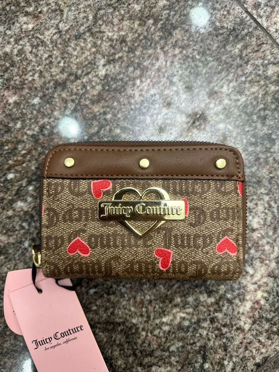Carteira Juicy Couture Heart Printed Marrom Logo Original - Image 4
