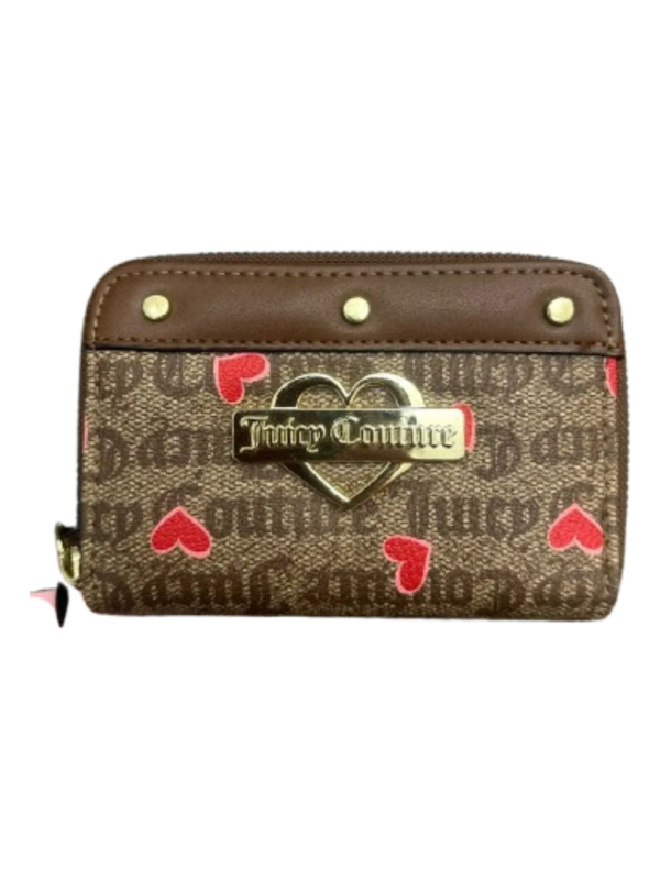 Carteira Juicy Couture Heart Printed Marrom Logo Original